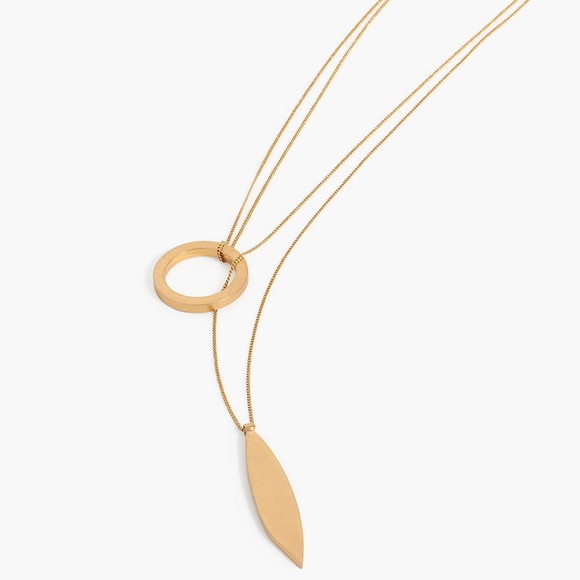 Madewell Bladedrop Necklace in Vintage Gold